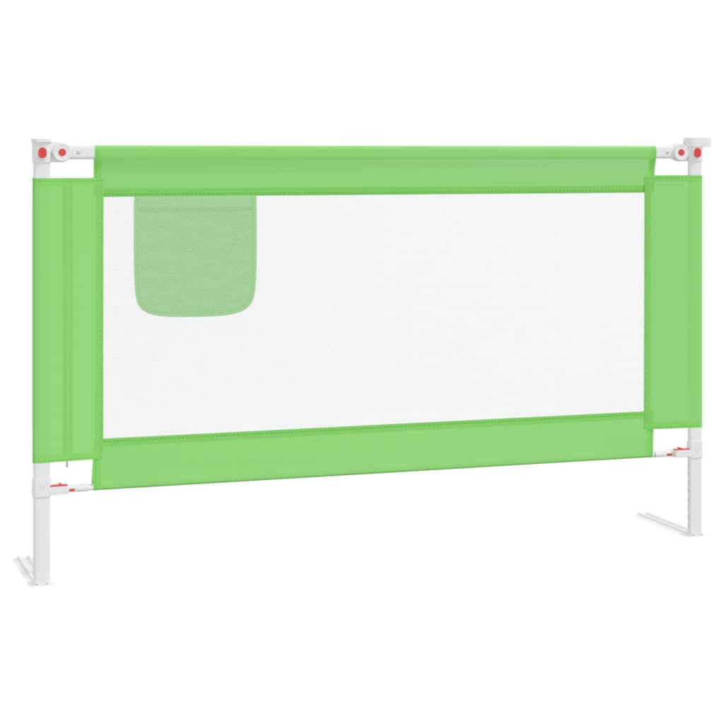 Toddler Safety Bed Rail Green 140x25 cm Fabric - Style and Chic