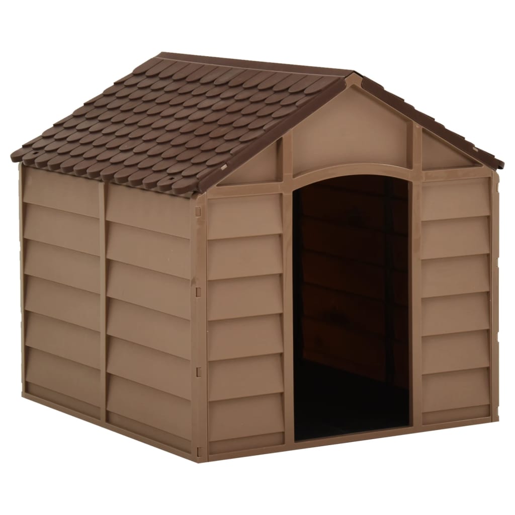 Dog House Brown 71x71.5x68 cm PP - Style and Chic