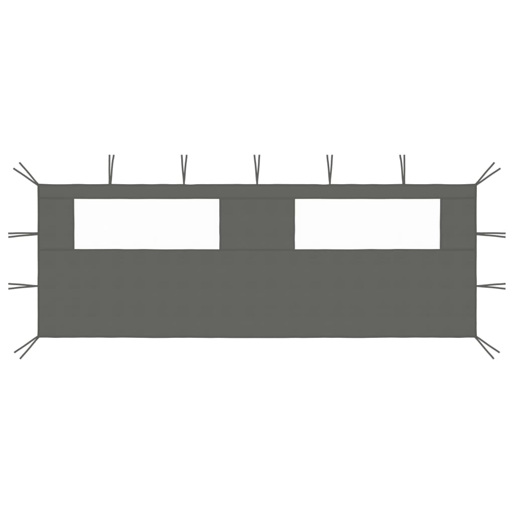 Gazebo Sidewall with Windows 6x2 m Anthracite - Sid & Sam
