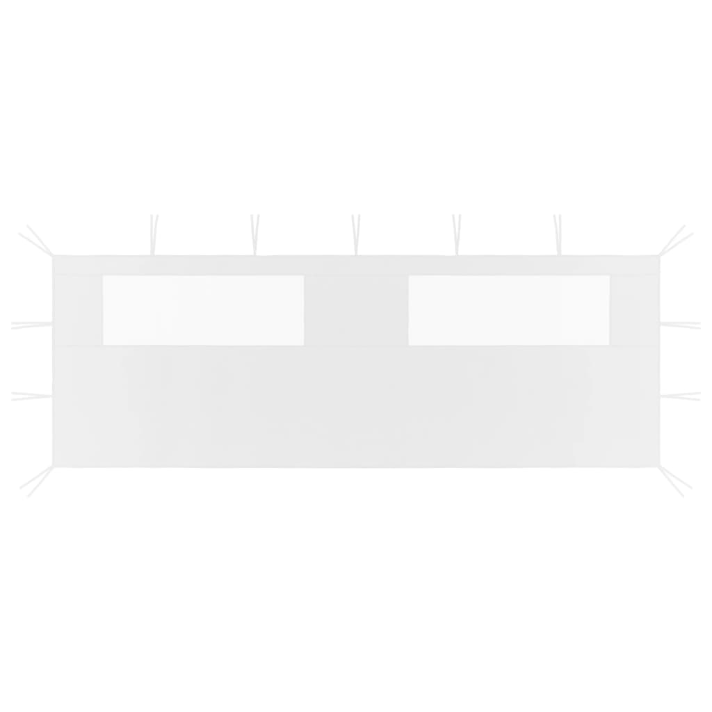 Gazebo Sidewall with Windows 6x2 m White - Tyrell & Tyrell