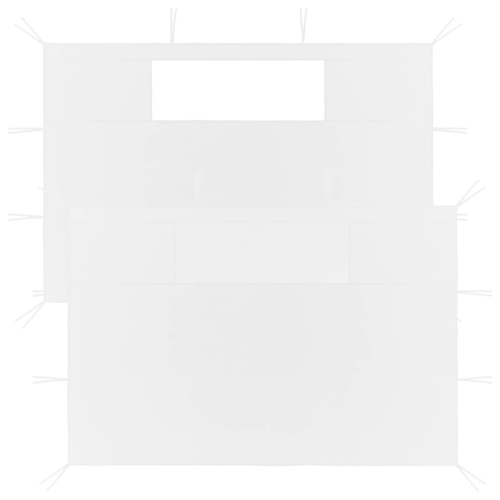 Gazebo Sidewalls with Windows 2 pcs White - Merlin Deals