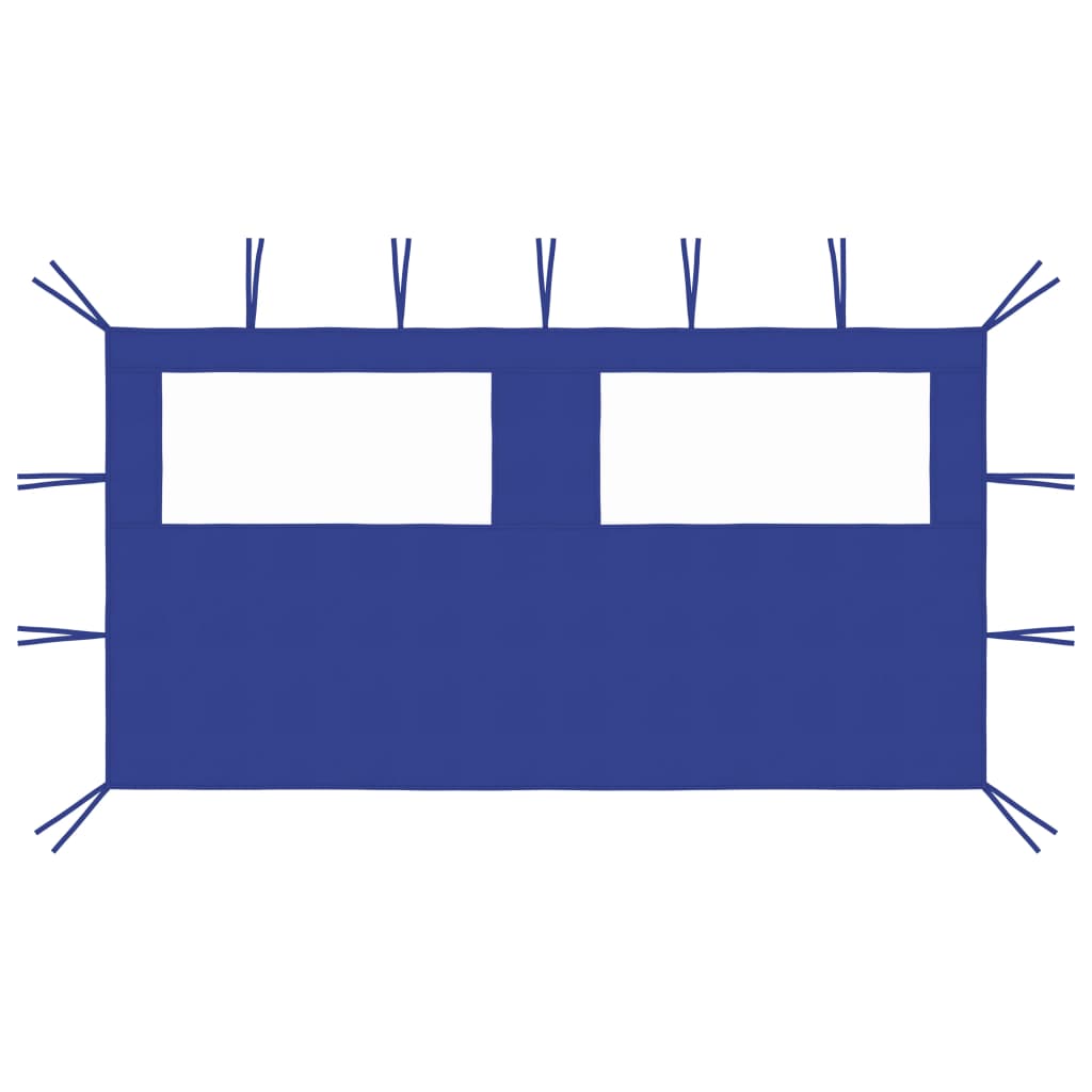 Gazebo Sidewall with Windows 4x2 m Blue - Merlin Deals