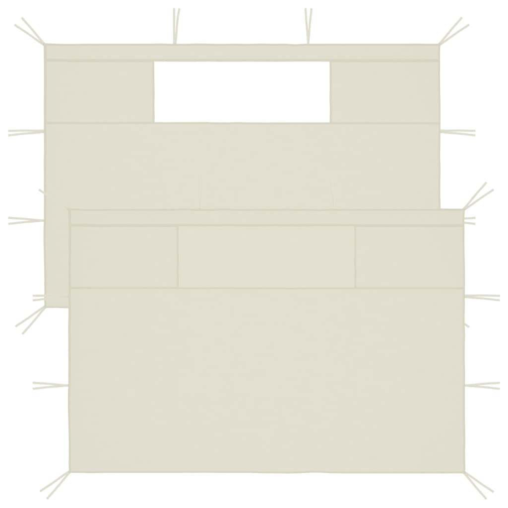 Gazebo Sidewalls with Windows 2 pcs Cream - Millennium Furniture