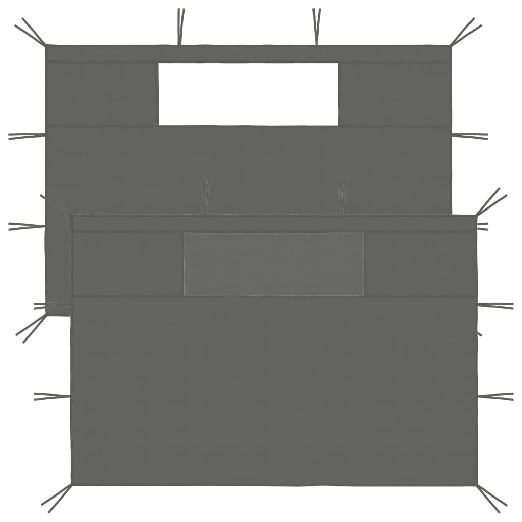 Gazebo Sidewalls with Windows 2 pcs Anthracite - Millennium Furniture