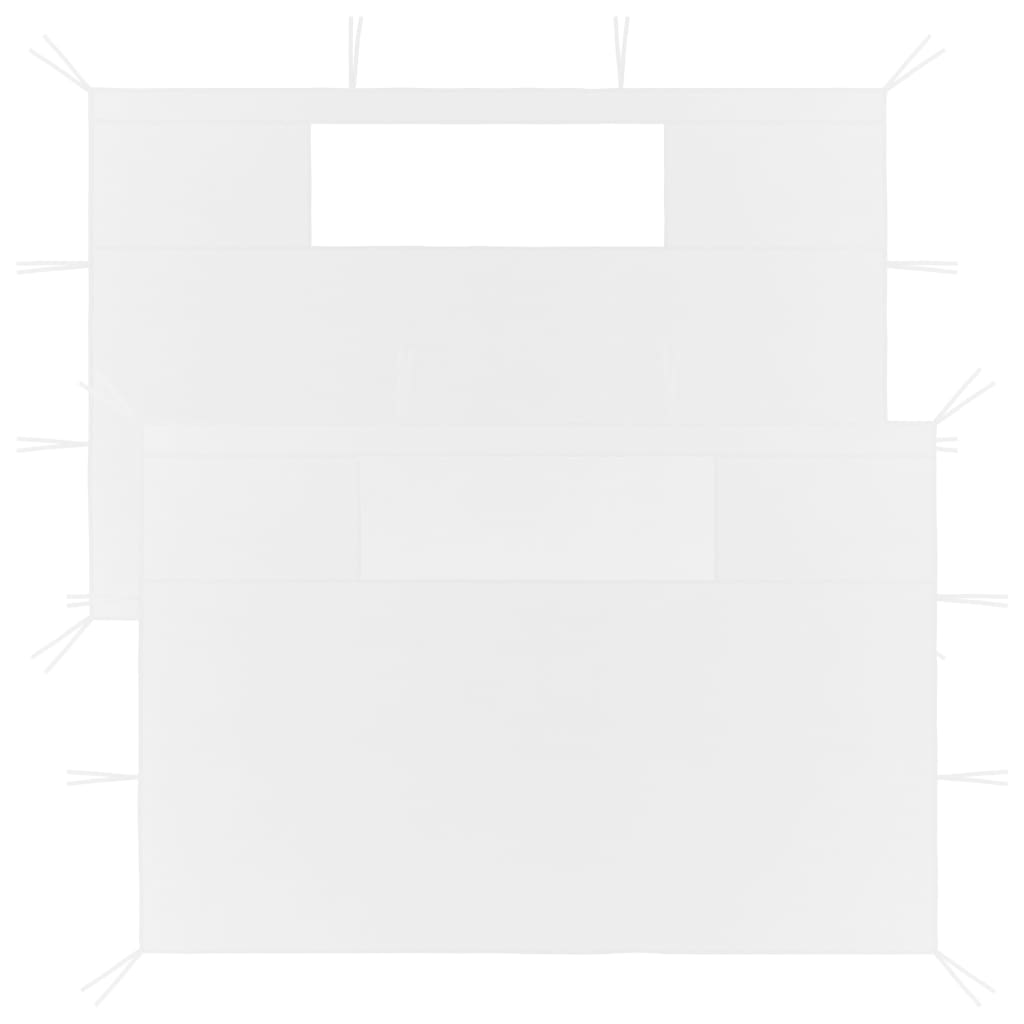 Gazebo Sidewalls with Windows 2 pcs White - Tyrell & Tyrell