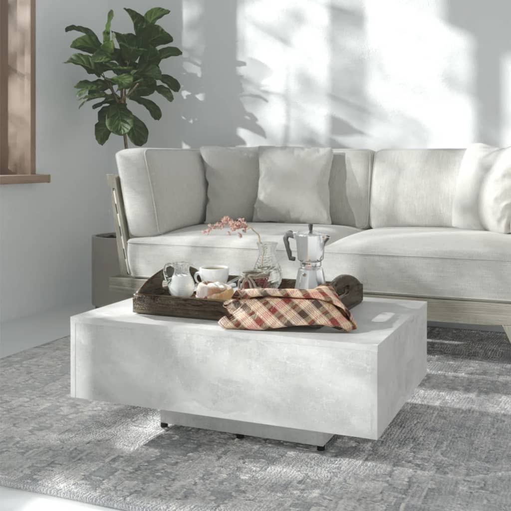 Coffee Table Concrete Grey 85x55x31 cm Engineered Wood - All Things Good