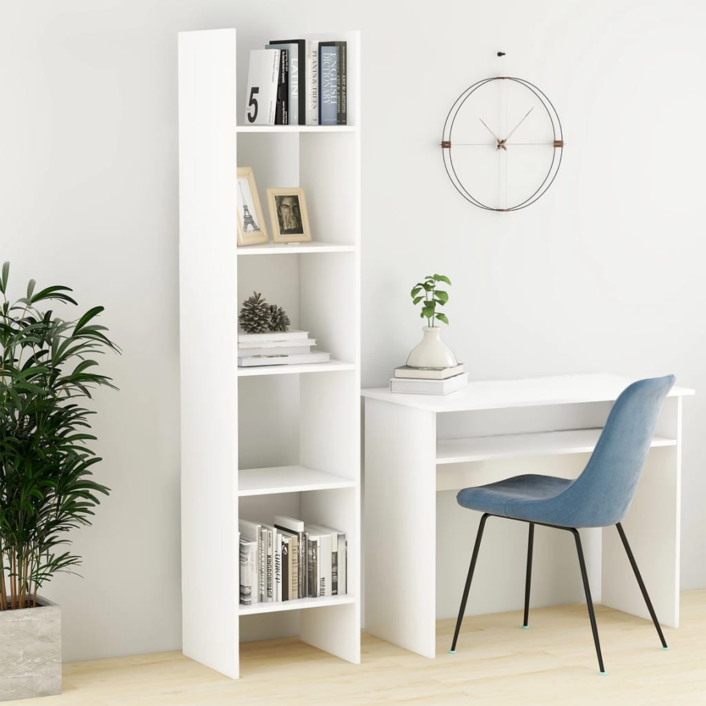 Book Cabinet White 40x35x180 cm Engineered Wood - Casper Homes