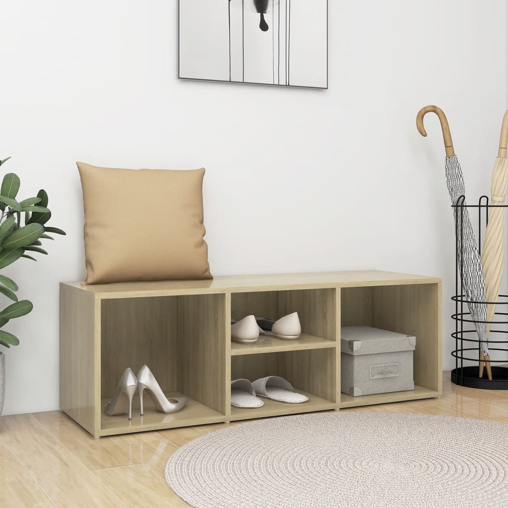 Shoe Storage Bench Sonoma Oak 105x35x35 cm Engineered Wood - Casper Homes