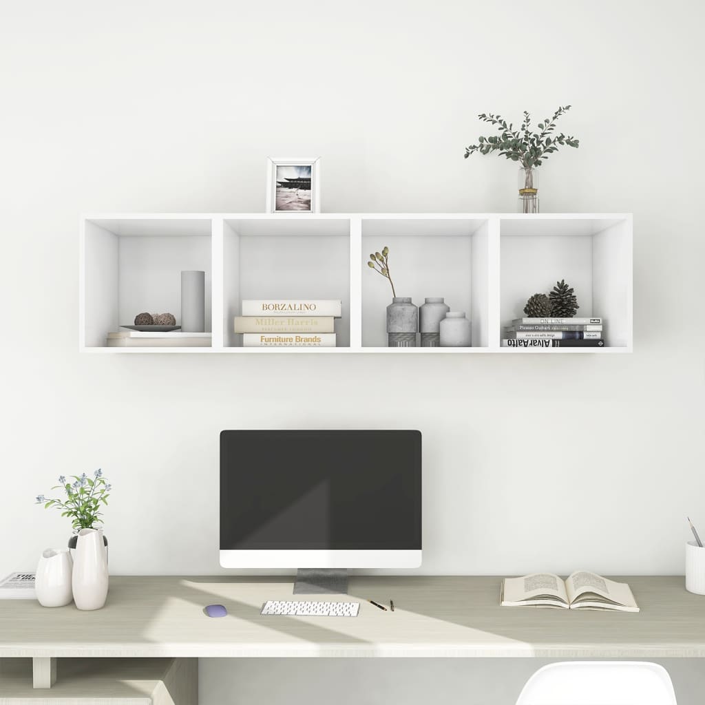 Wall Cabinets 4 pcs White 37x37x37 cm Engineered Wood - Tyrell & Tyrell