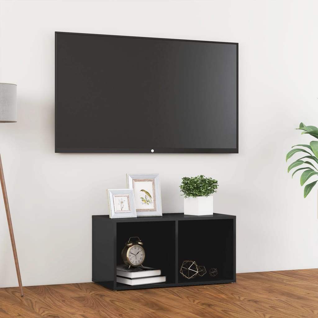 TV Cabinet High Gloss Grey 72x35x36.5 cm Engineered Wood - Style and Chic