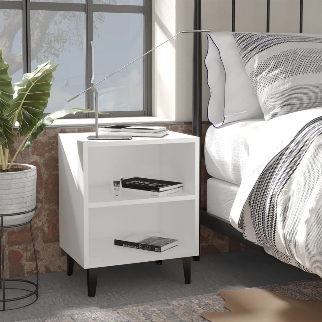 Bedside Table - WATERLOO Mabel Nightstand White 40cm - Unbeatable Bargains