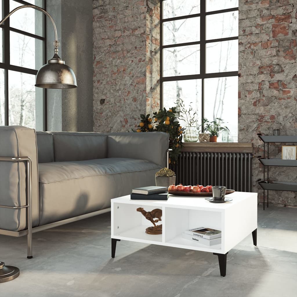 Coffee Table White 60x60x30 cm Engineered Wood - Discount Dealers