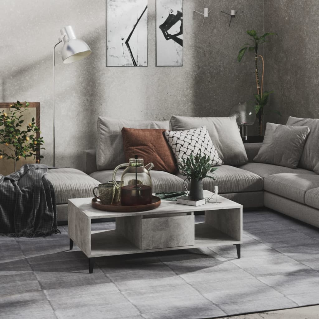 Coffee Table Concrete Grey 103.5x60x35 cm Engineered Wood - Brittle & Co