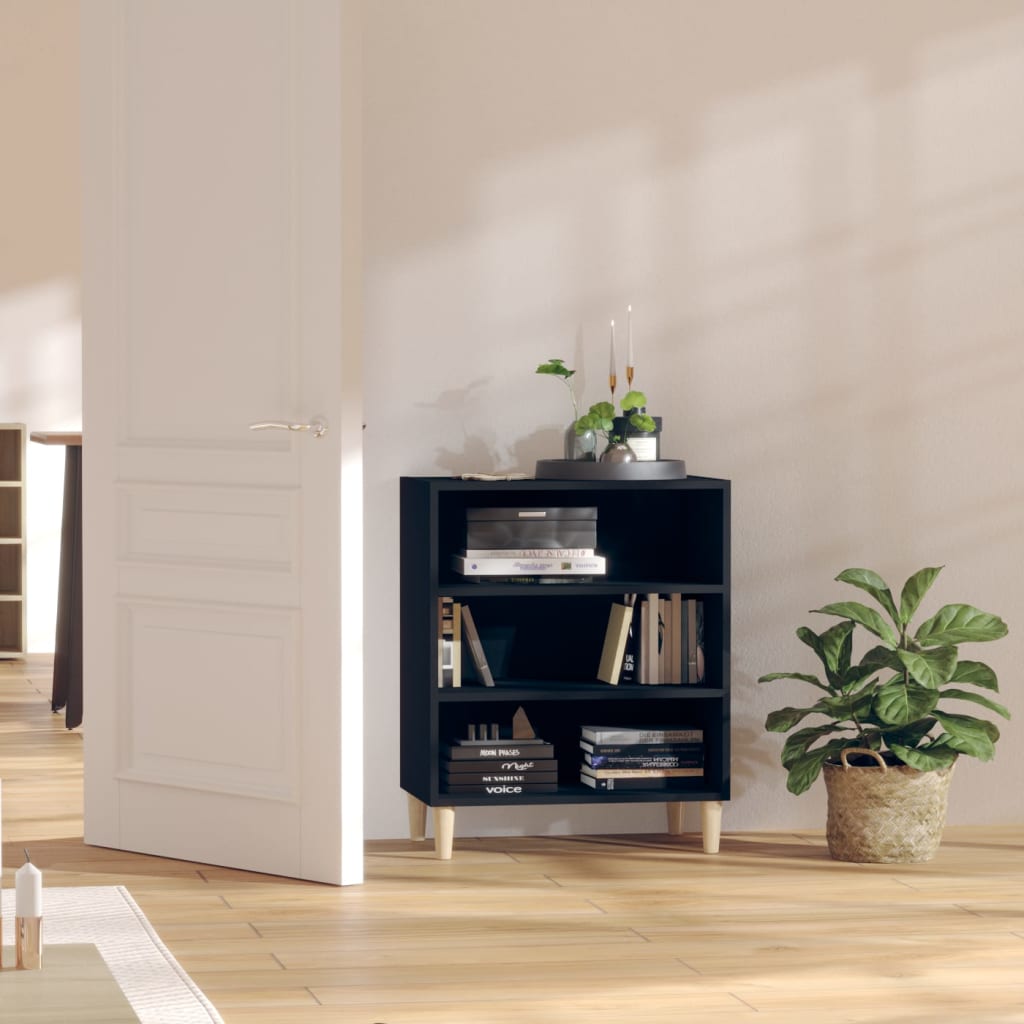 Sideboard Black 57x35x70 cm Engineered Wood - Unbeatable Bargains