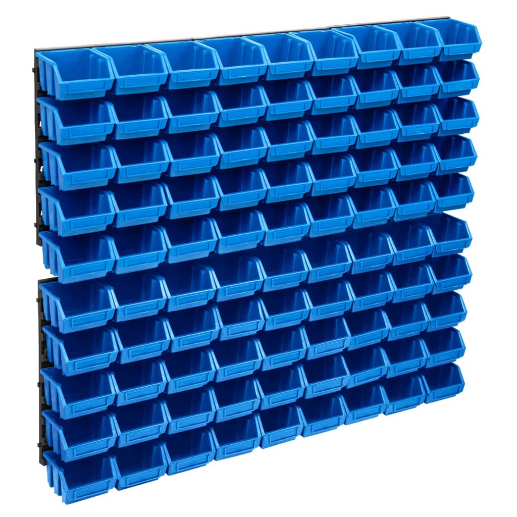 Storage Bin Kit with Wall Panels Blue and Black - Sid & Sam