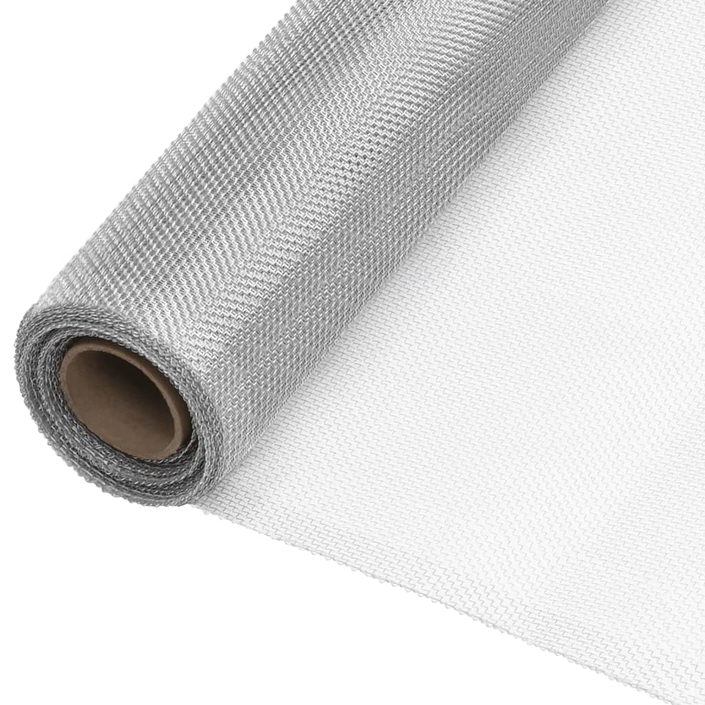 Mesh Screen Aluminium 80x1000 cm Silver - Style and Chic