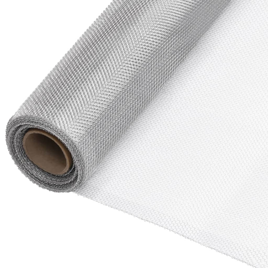 Mesh Screen Aluminium 100x2000 cm Silver - The Home Maker