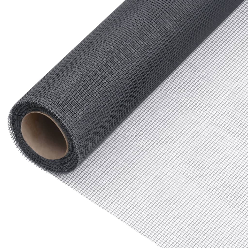 Mesh Screen Fiberglass 80x500 cm Grey - Design Hut