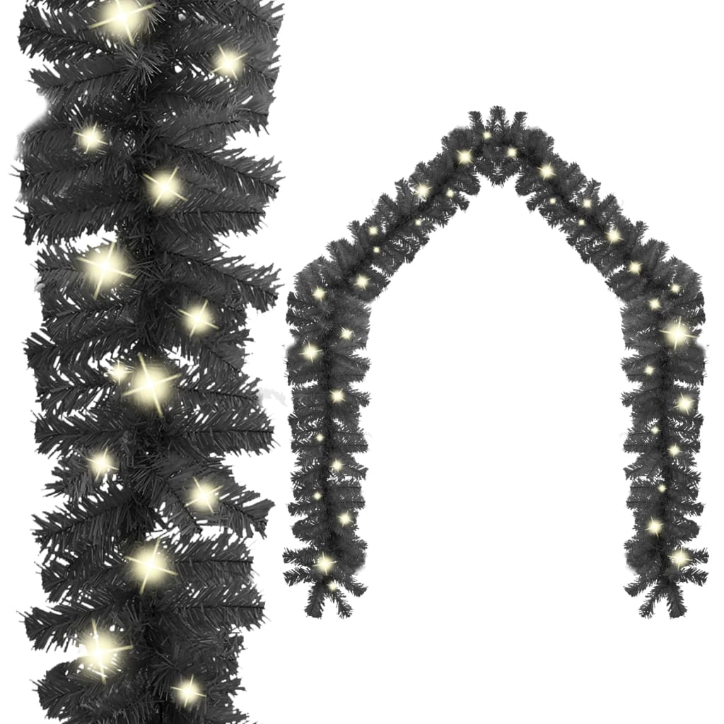 Geile Christmas Garland with LED Lights 10 m Black - Sid & Sam