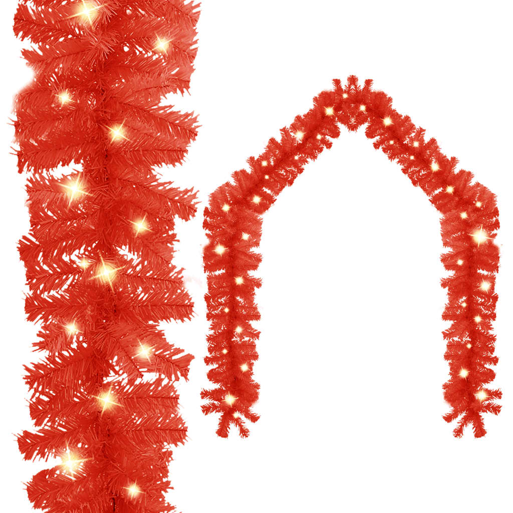 Geile Christmas Garland with LED Lights 5 m Red - Sid & Sam
