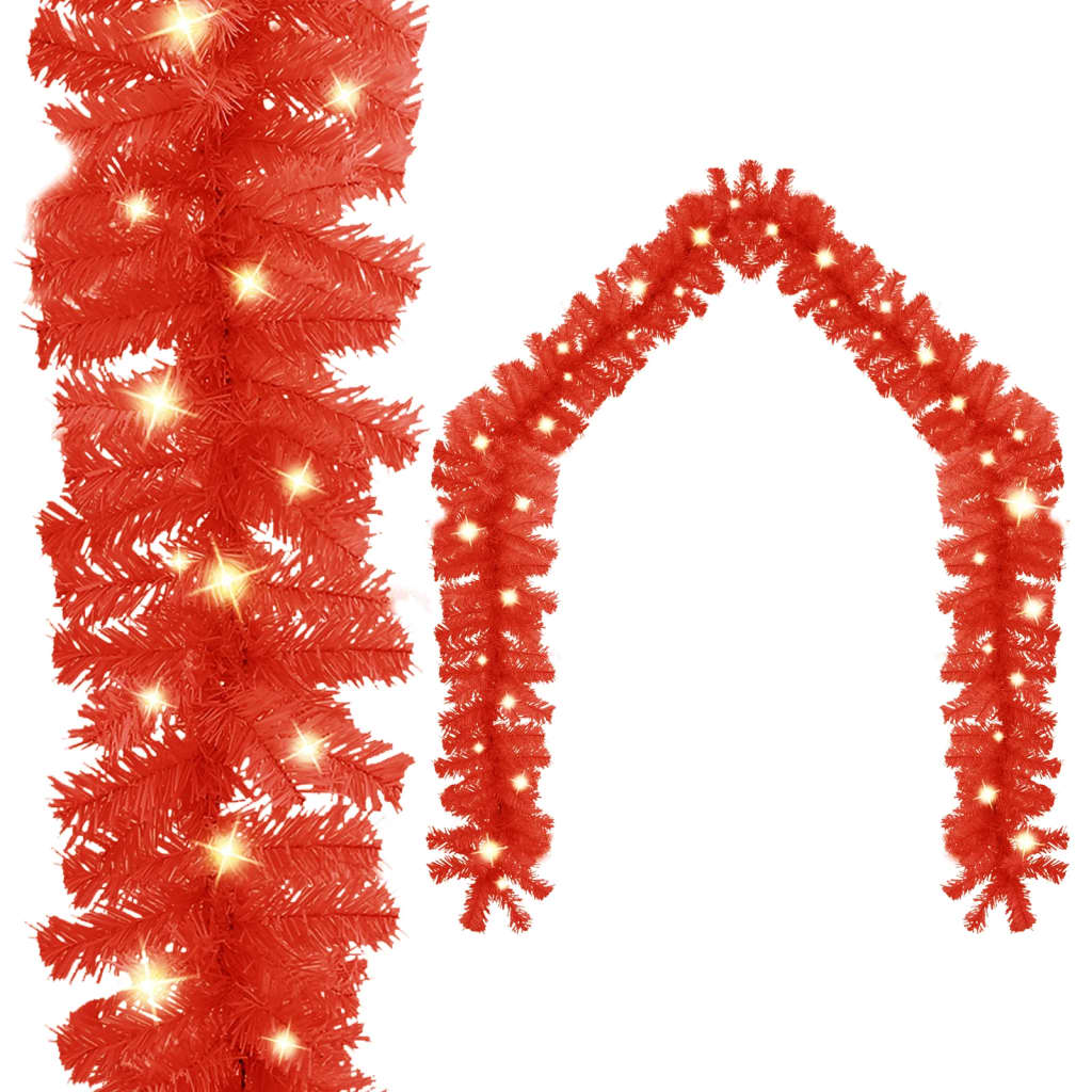 Geile Christmas Garland with LED Lights 10 m Red - Sid & Sam