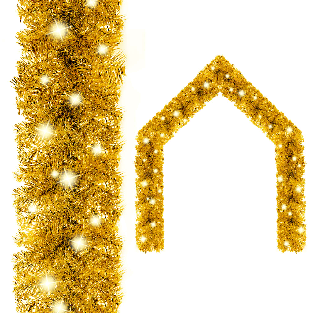 Geile Christmas Garland with LED Lights 10 m Gold - Sid & Sam