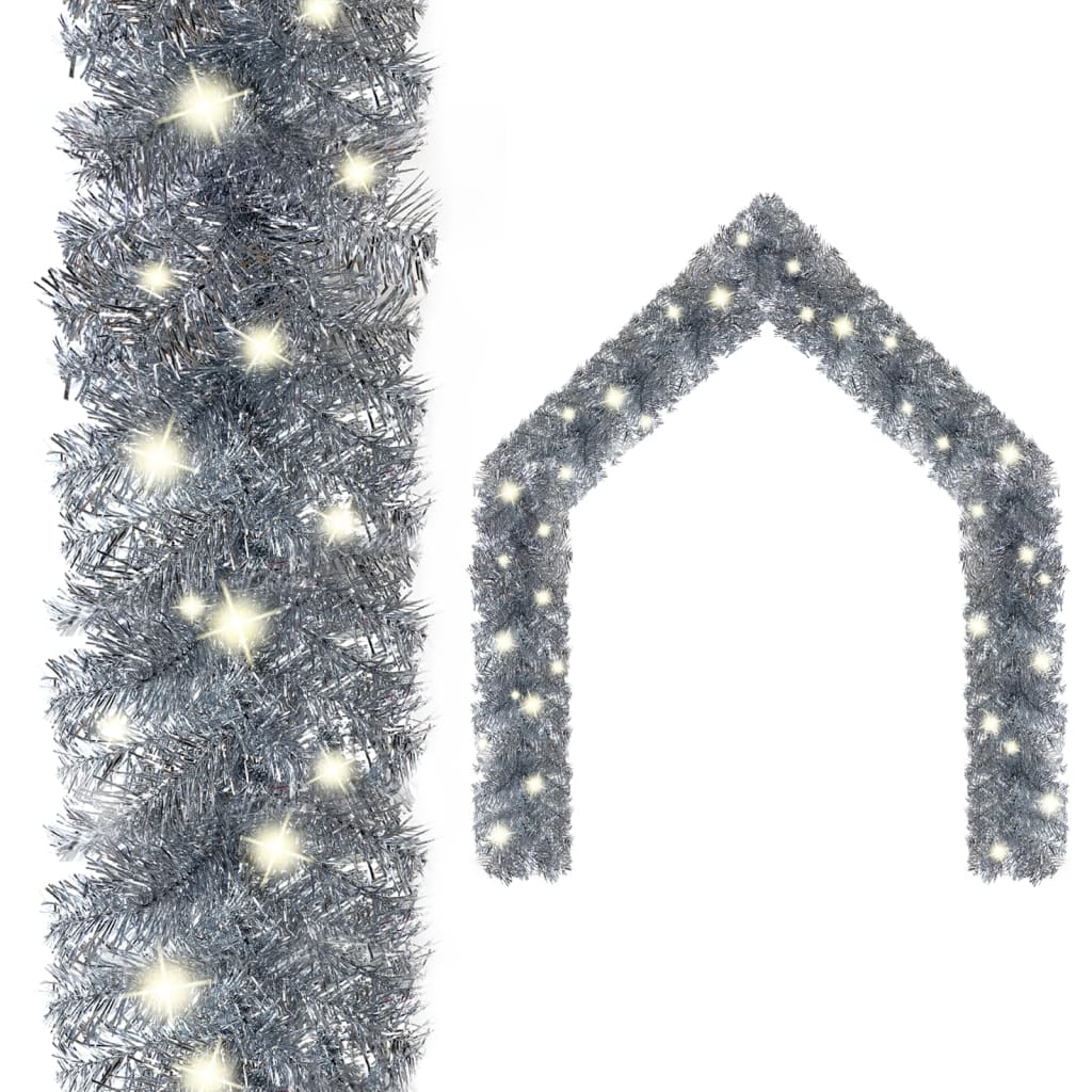 Geile Christmas Garland with LED Lights 10 m Silver - Sid & Sam