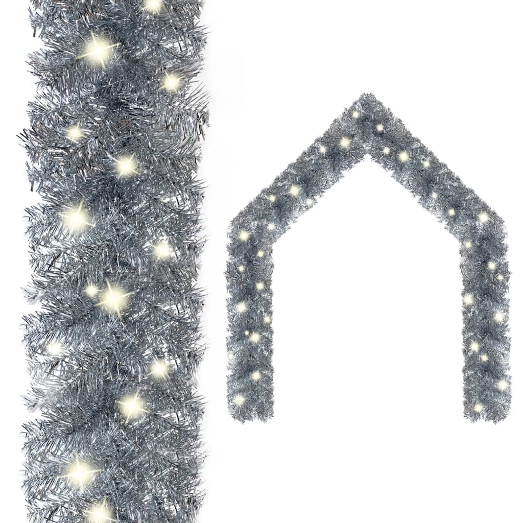 Geile Christmas Garland with LED Lights 20 m Silver - Sid & Sam