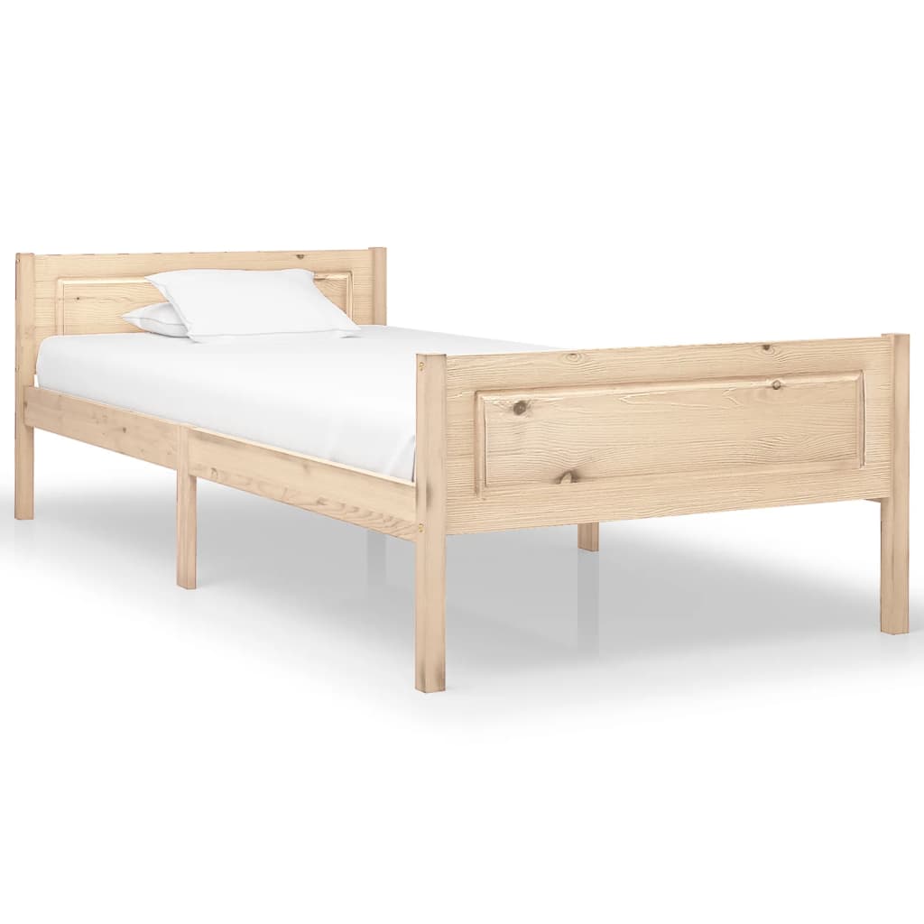 Bed Frame Solid Pinewood 100x200 cm - Millennium Furniture
