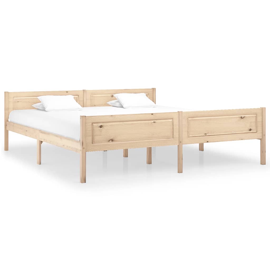 Bed Frame Solid Pinewood 180x200 cm Super King - Sid & Sam