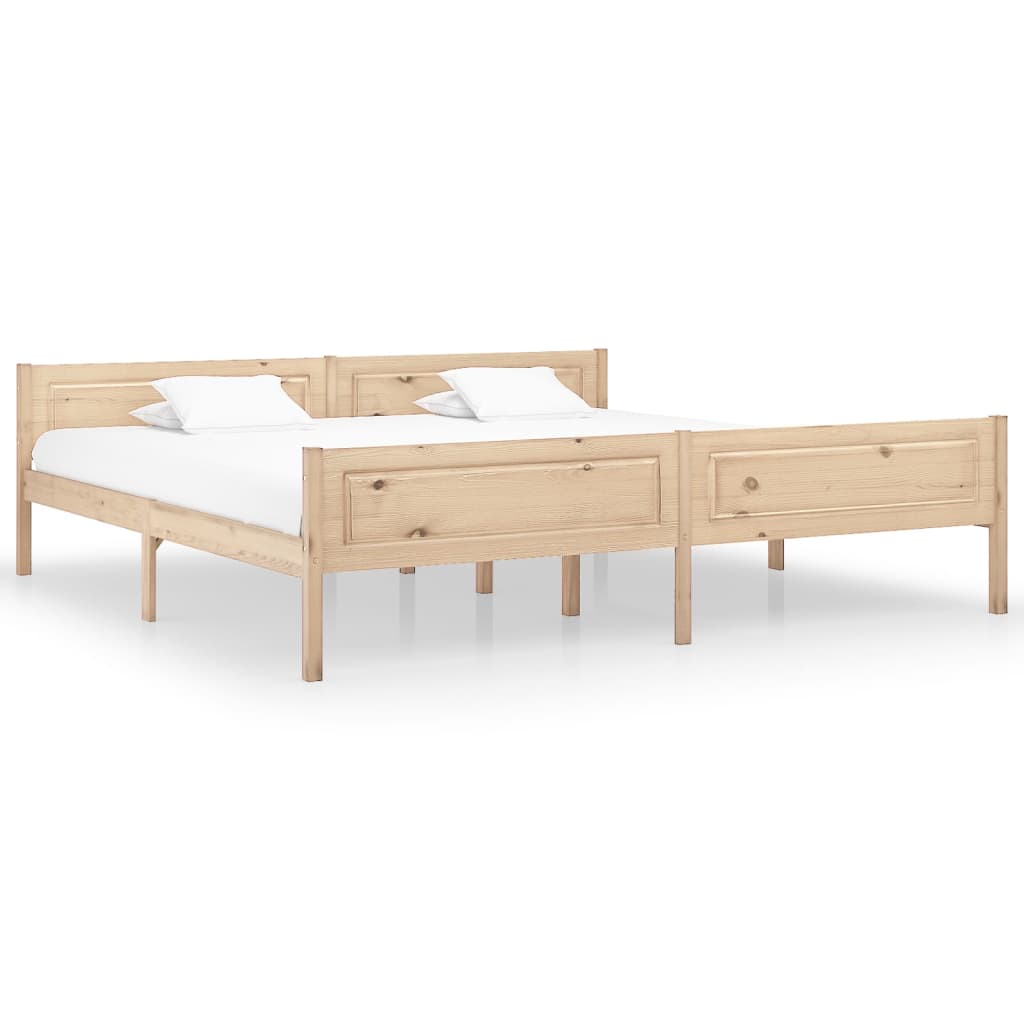Bed Frame Solid Pinewood 200x200 cm - Tyrell & Tyrell