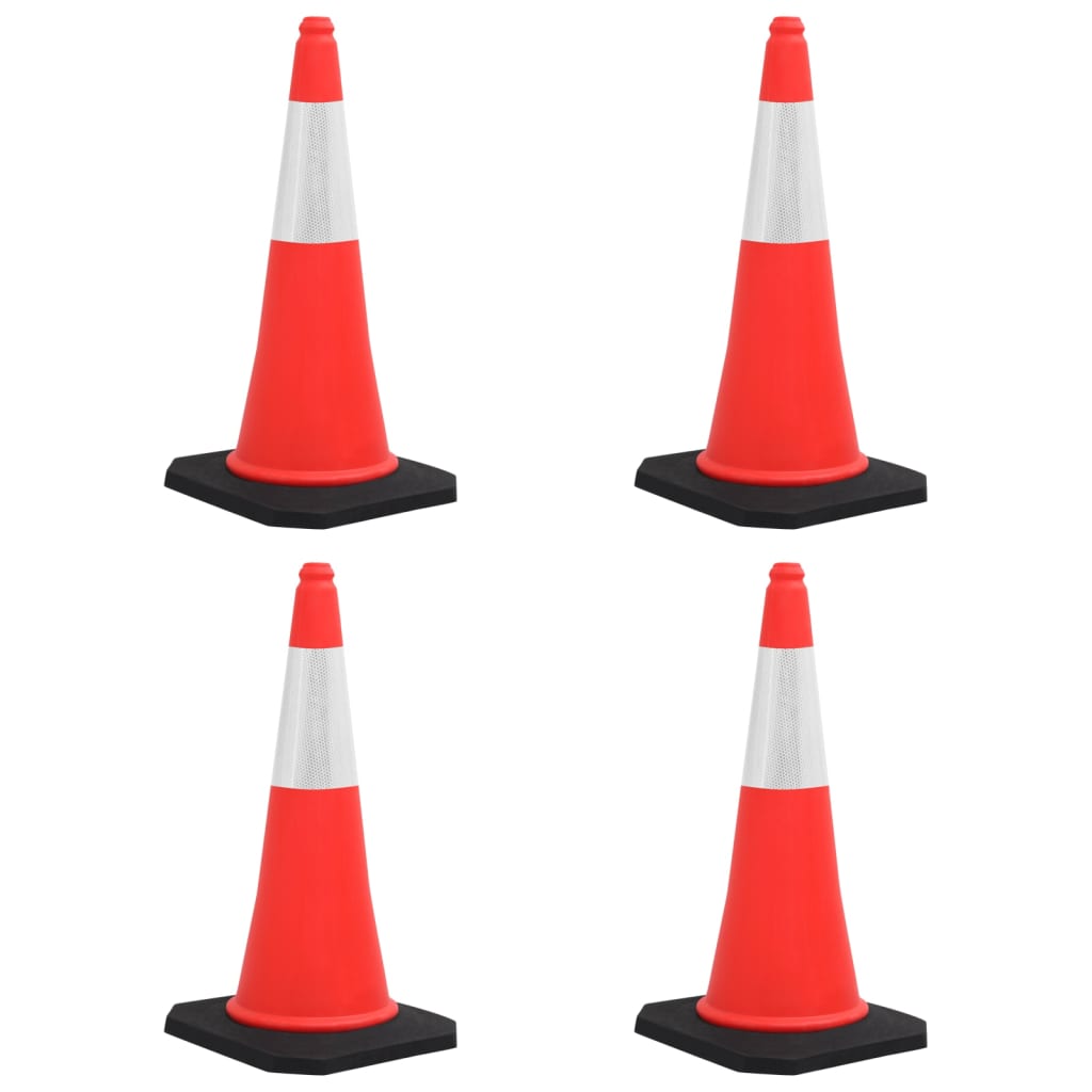 Reflective Traffic Cones with Heavy Bases 4 pcs 75 cm - Sid & Sam