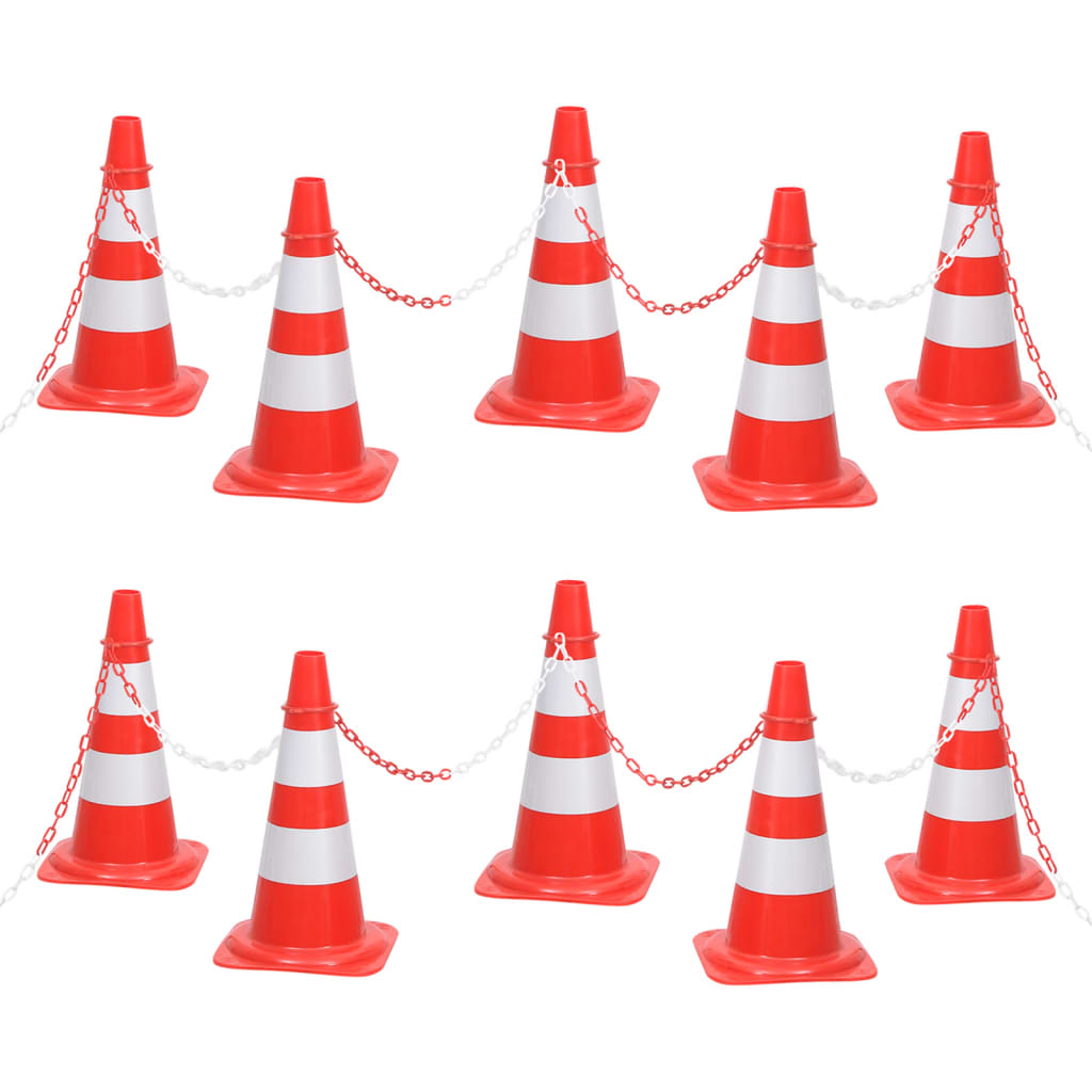 Chain Cone Set with 10 m Chain Red and white - Sid & Sam