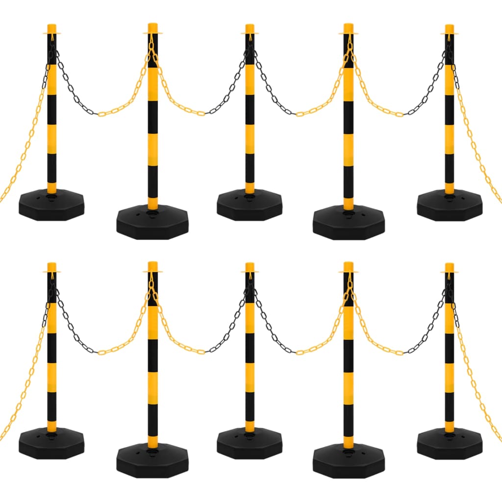 Chain Post Set with 10 m Plastic Chain - Discount Dealers