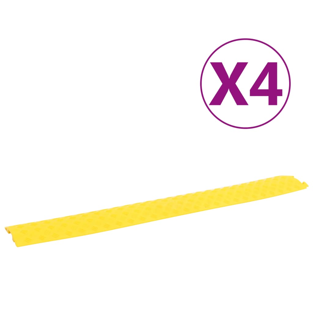 Cable Protector Ramps 4 pcs 98.5 cm Yellow - Unbeatable Bargains