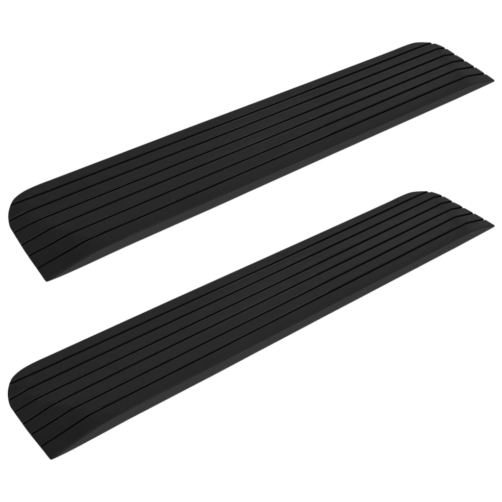 Threshold Ramps 2 pcs 110x21x2.5 cm Rubber - R and M Furniture