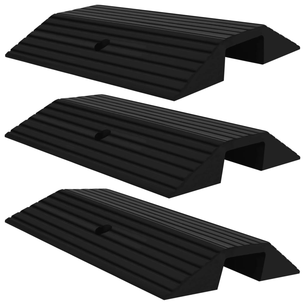 Bridge Threshold Ramps 3 pcs 49x40x8 cm Rubber - Decor Base