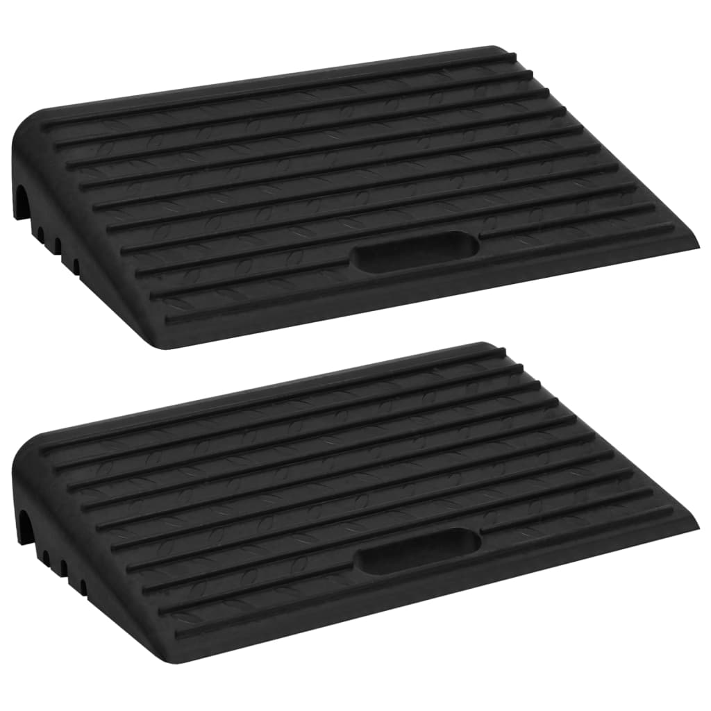 Kerb Ramps 2 pcs 50x30x11 cm Rubber - Merlin Deals