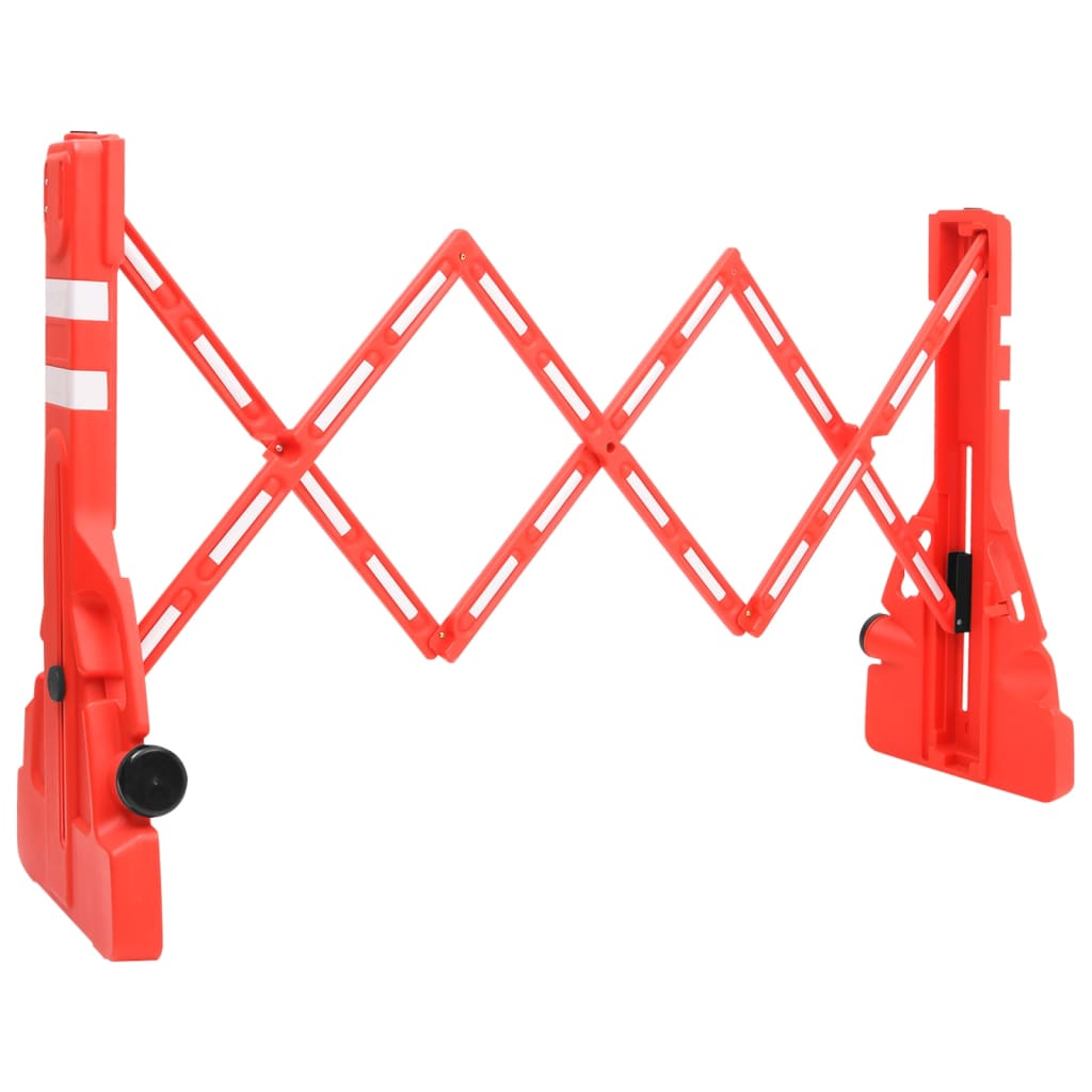 Folding Traffic Barrier Red 210x50x105 cm - Tyrell & Tyrell