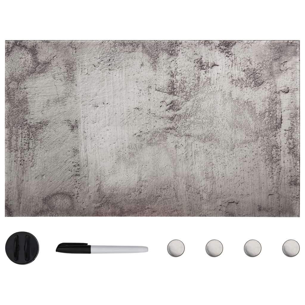 Wall Mounted Magnetic Board Glass 100x60 cm - Merlin Deals