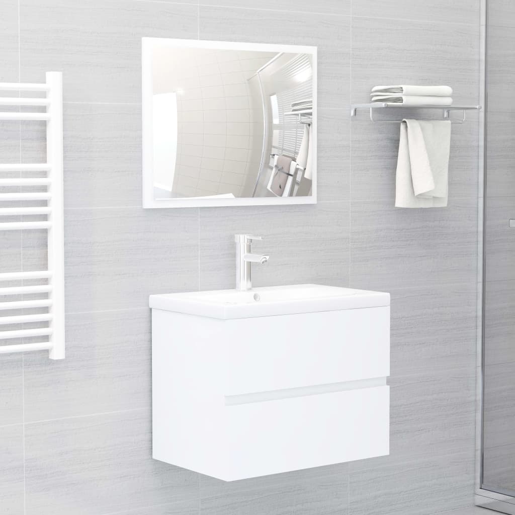Bathroom Furniture Set White Engineered Wood - Millennium Furniture