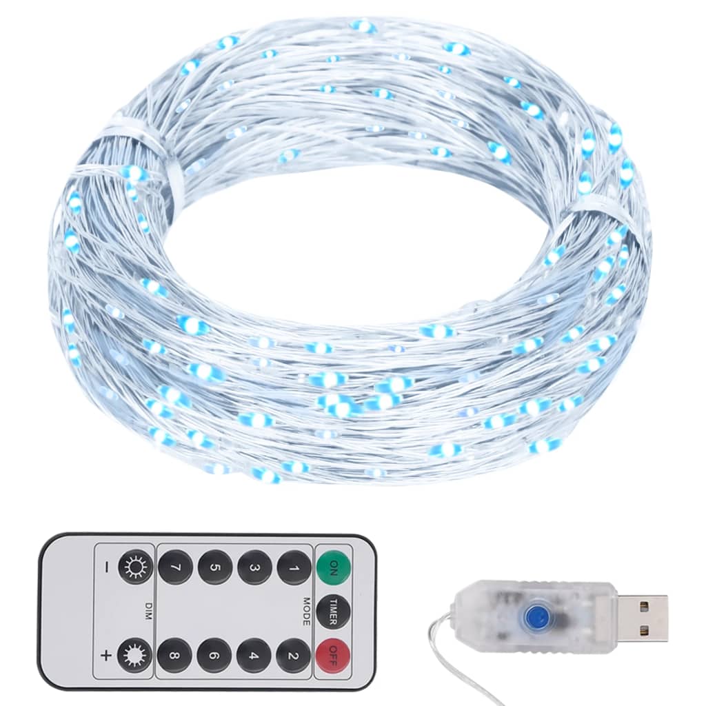 LED String with 300 LEDs Cold White 30 m - Discount Dealers