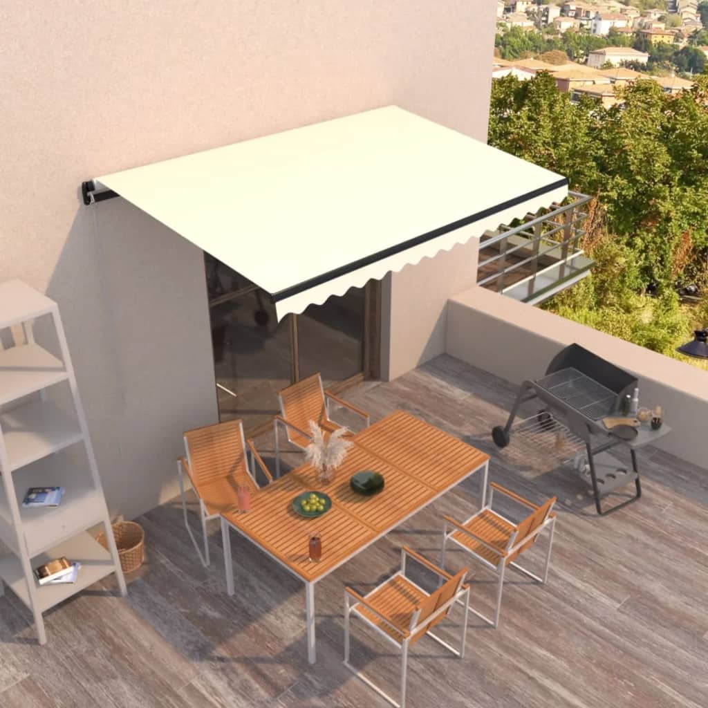 Manual Retractable Awning 400x350 cm Cream - Millennium Furniture