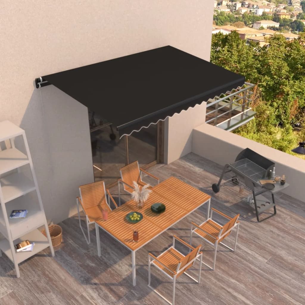 Manual Retractable Awning 400x350 cm Anthracite - Sid & Sam