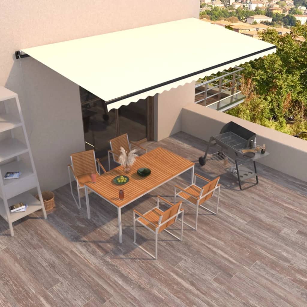 Manual Retractable Awning 600x350 cm Cream - Tyrell & Tyrell