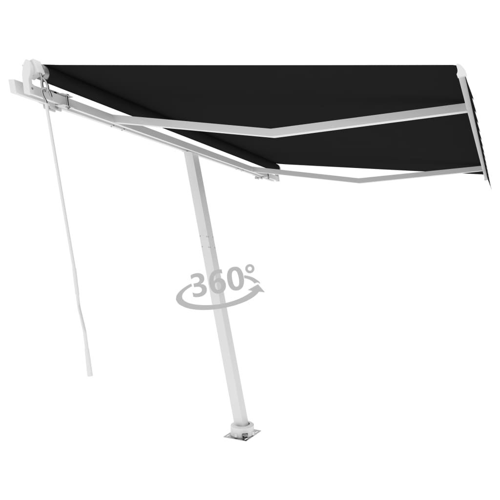 Freestanding Manual Retractable Awning 300x250 cm Anthracite - Casper Homes