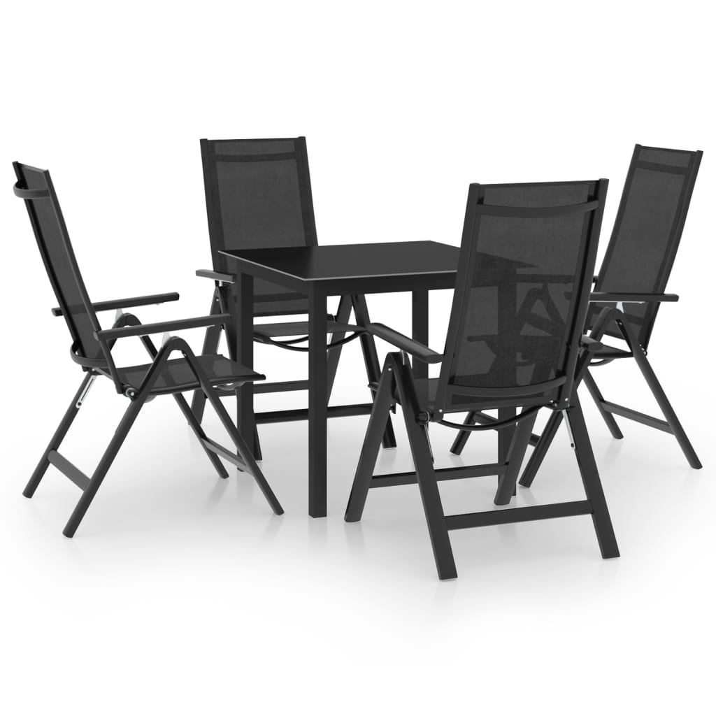 5 Piece Garden Dining Set Aluminium Anthracite - Casper Homes