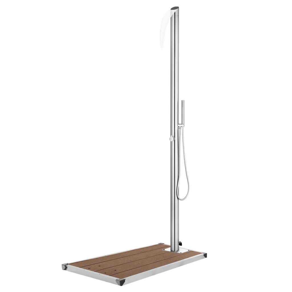 Garden Shower with Brown Base 225 cm Stainless Steel - Tyrell & Tyrell