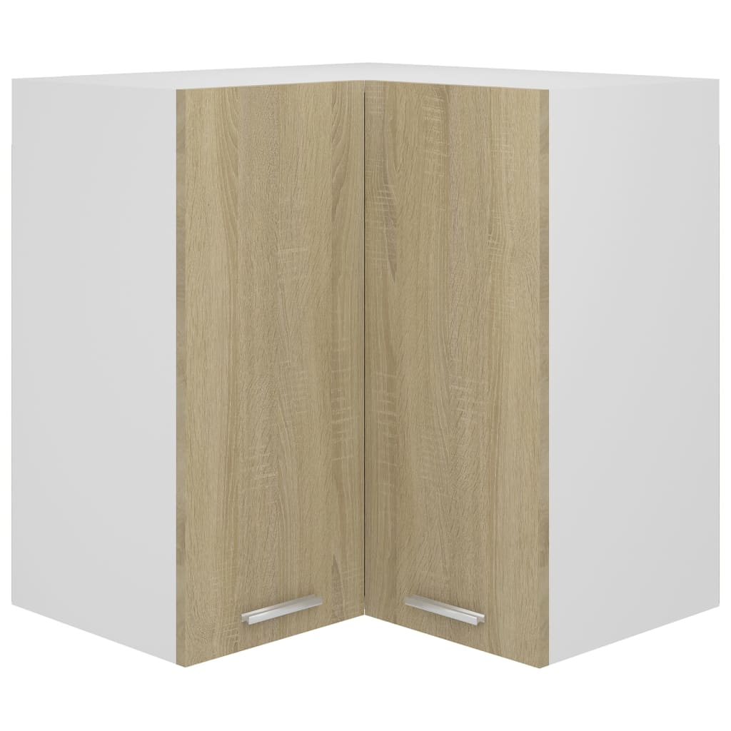 Hanging Corner Cabinet Sonoma Oak 57x57x60 cm Engineered Wood - R and M Furniture