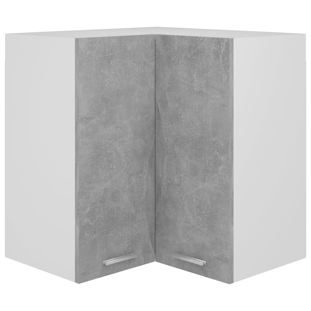 Hanging Corner Cabinet Concrete Grey 57x57x60 cm Engineered Wood - Merlin Deals